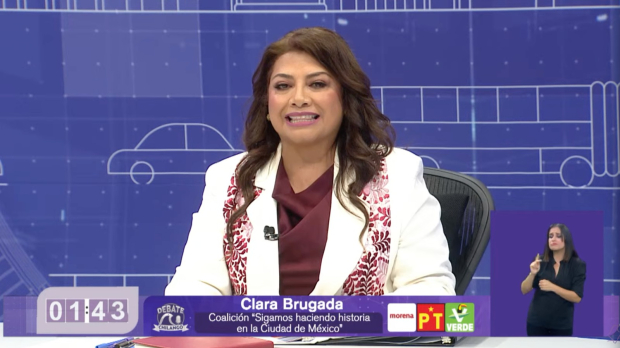 Clara Brugada, candidata de Morena.