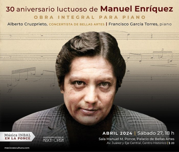 Obra Integral para Piano de Manuel Enríquez. Concierto.
