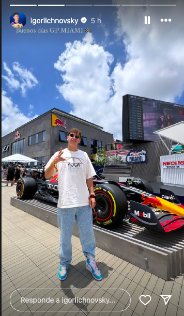 Igor Lichnovsky en el GP de Miami de F1