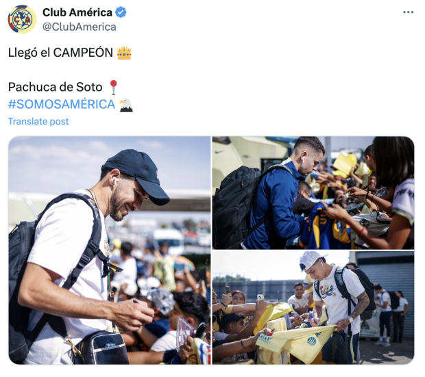 Futbolistas del América a su llegada a Pachuca.