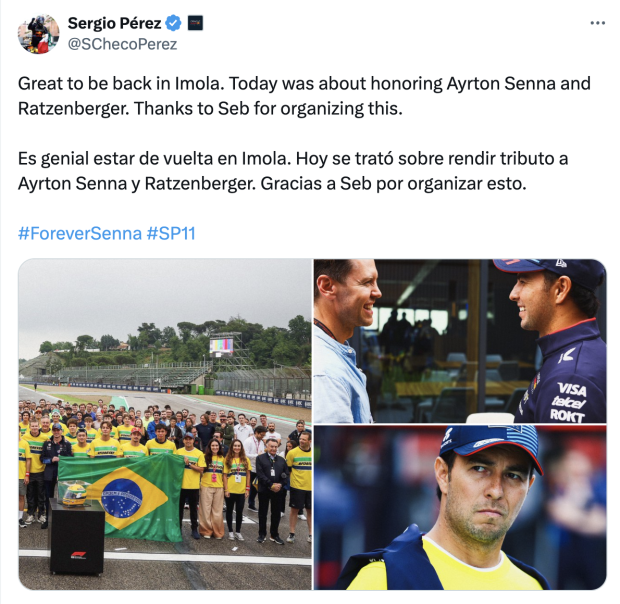 Checo Pérez buscará un podio en el Gran Premio de Emilia-Romaña para seguir en los primeros puestos de campeonato de pilotos de F1.