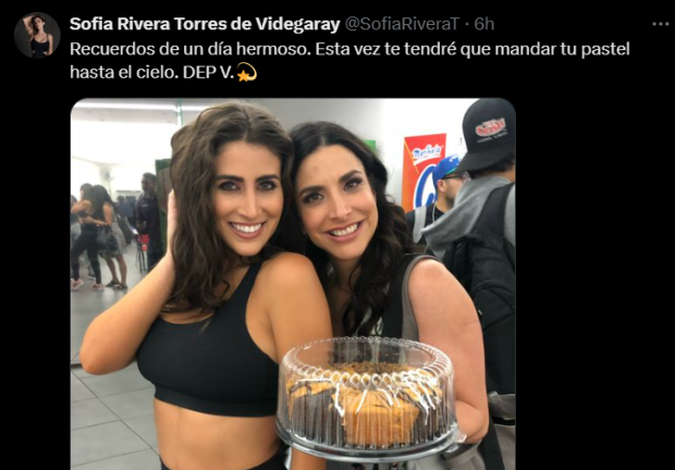 Sofía Rivera Torres se despide de Verónica Toussaint en redes sociales.