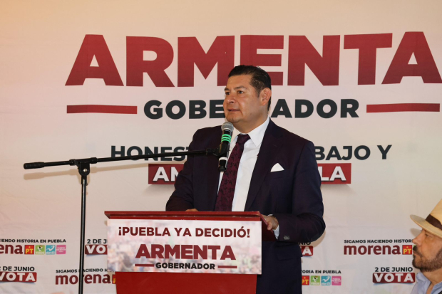 Alejandro Armenta, candidato a la gubernatura de Puebla.