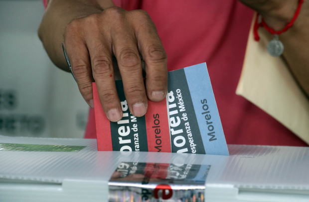 Urnas para emitir el voto en Morelos