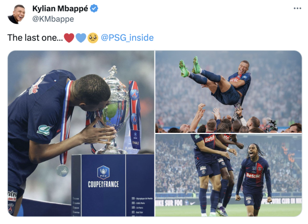 Kylian Mbappé se despidió del PSG como campeón de la Copa de Francia.