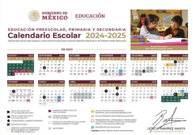 Sep calendario escolar 2024-2025
