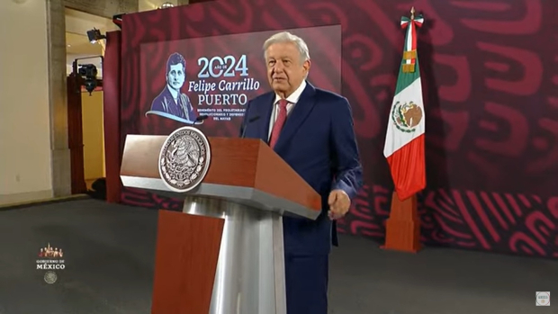 Andrés Manuel López Obrador este jueves 13 de junio del 2024.