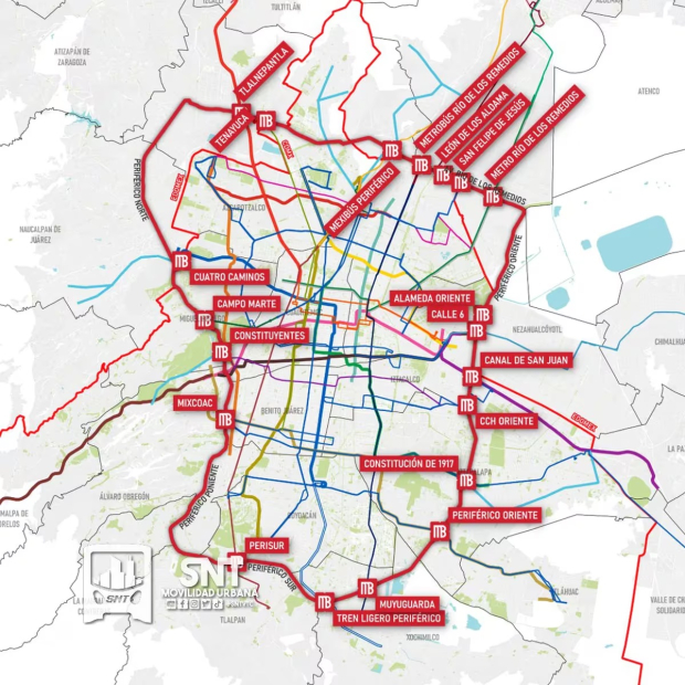 Mapa Metrobús-Mexibús