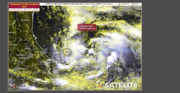 Se forma potencial ciclón tropical 'Uno' frente a costas de Campeche y Tabasco.