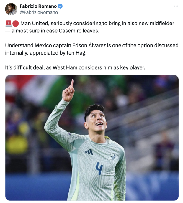 Edson Álvarez está en la mira del Manchester United.