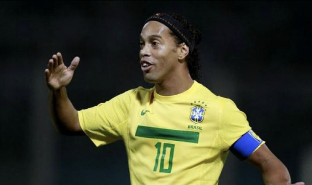 Ronaldinho Gaucho con la Selección de Brasil