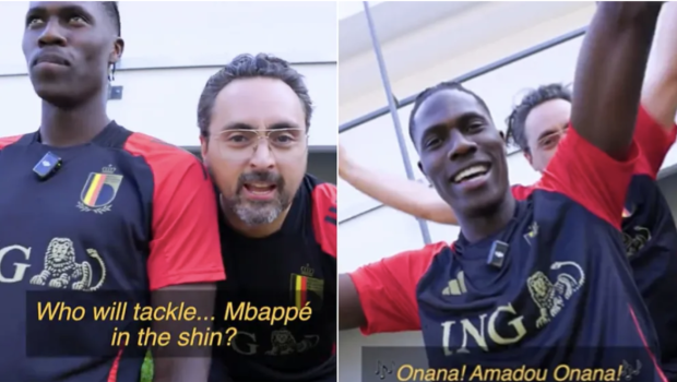 Amadou Onana y el comediante Pablo Andrés protagonizaron un polémico video