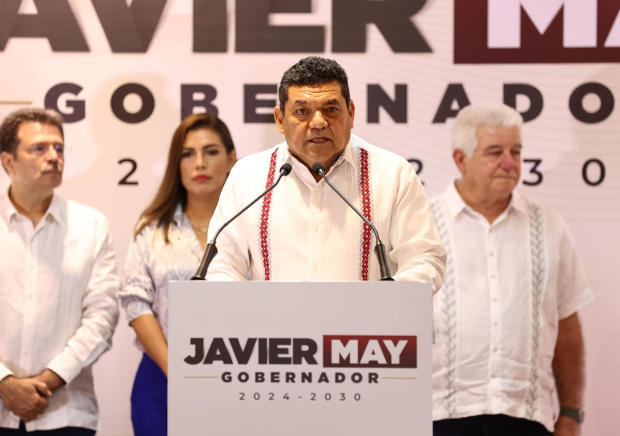 Javier May, próximo gobernador de Tabasco.