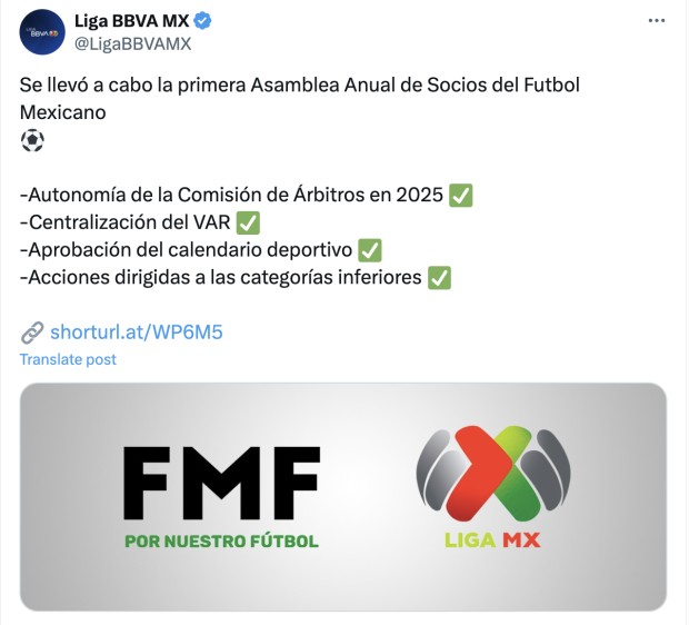 La Liga MX dio a conocer los puntos más relevantes de la Asamblea de Dueños.