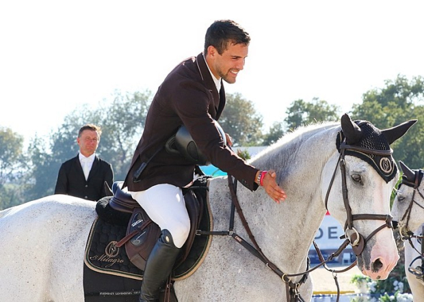 Eugenio Garza en una competencia