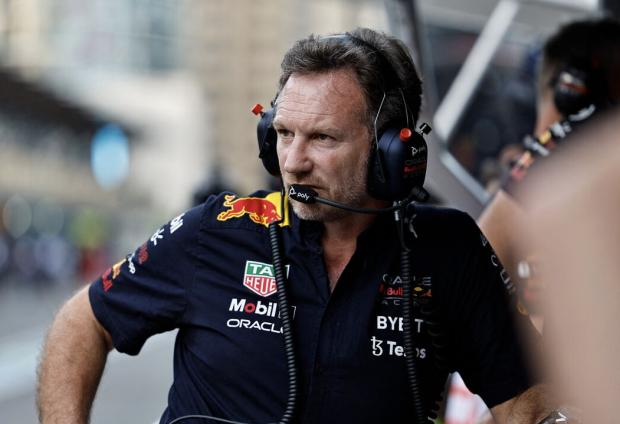Christian Horner en el radio de Red Bull Racing en el Gran Premio de Azerbaiyán