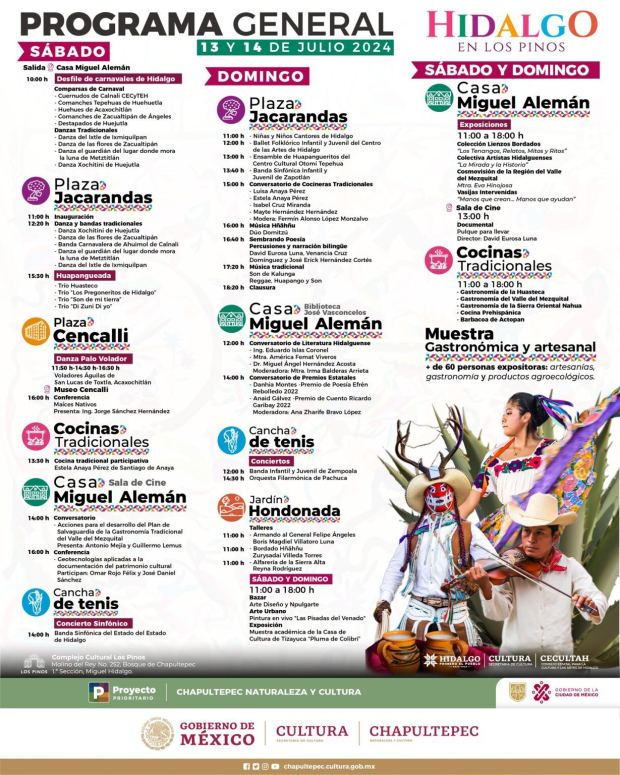 Este es el programa de la Feria Hidalgo en Los Pinos 2024.