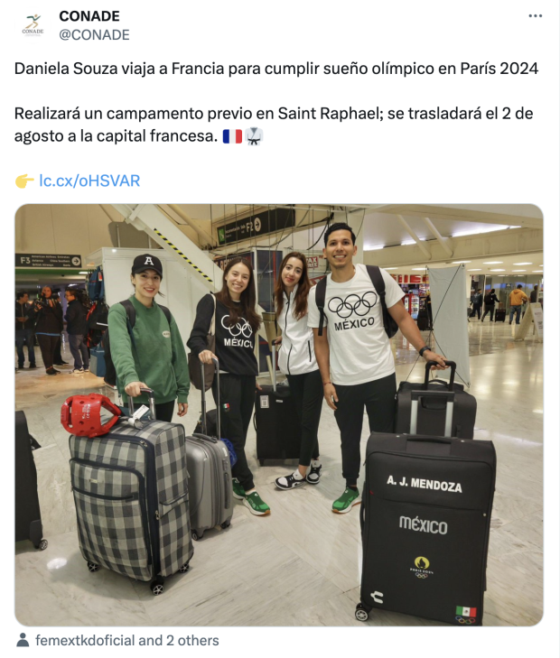 Daniela Souza es una de las taekwondoines mexicanas en París 2024.