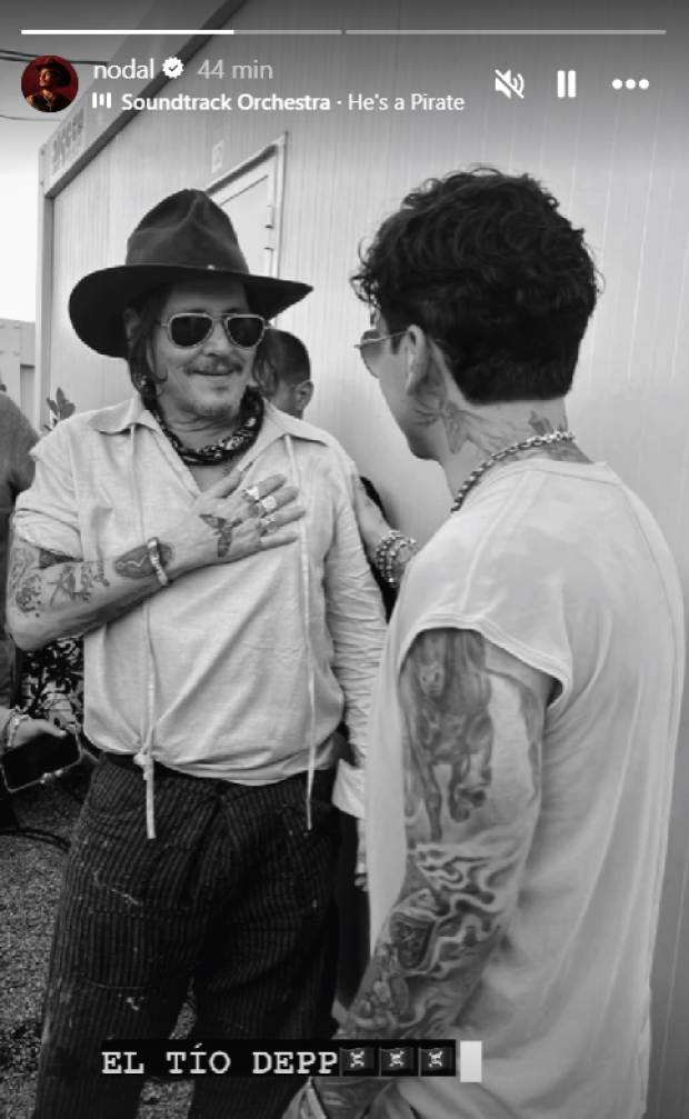 Christian Nodal se reúne con Johnny Depp.