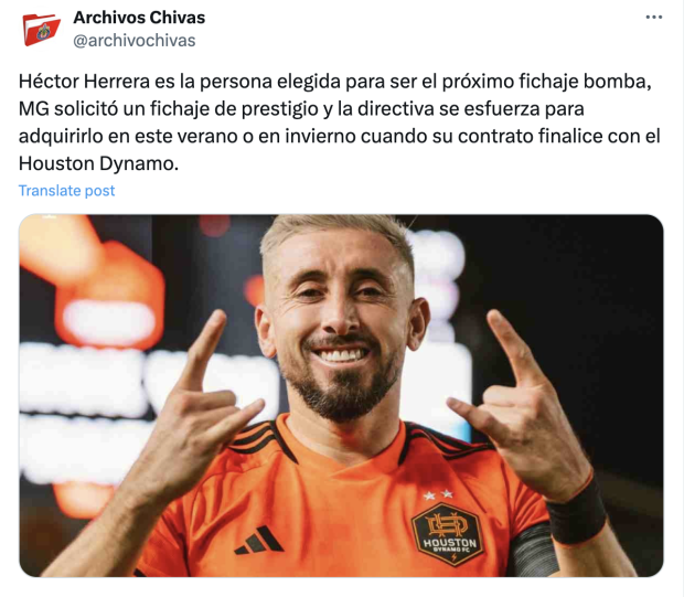 Héctor Herrera estaría en la órbita de Chivas.