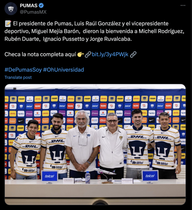 Los refuerzos de Pumas para el Apertura 2024.