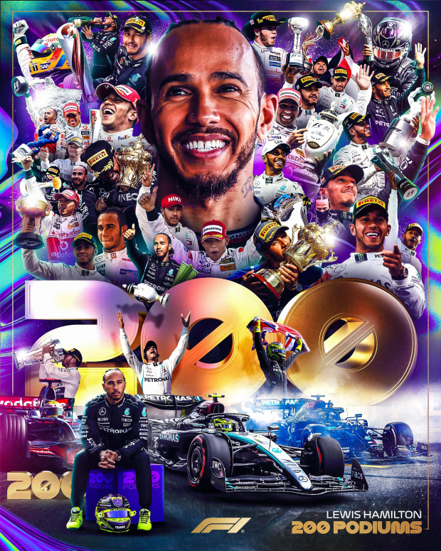 Lewis Hamilton llega a 200 podios
