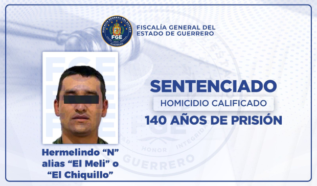 Dan sentencia condenatoria de 140 años a "El Meli".