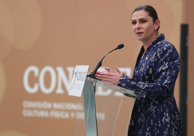 Ana Gabriela Guevara en conferencia de prensa rumbo a los Juegos Olímpicos París 2024