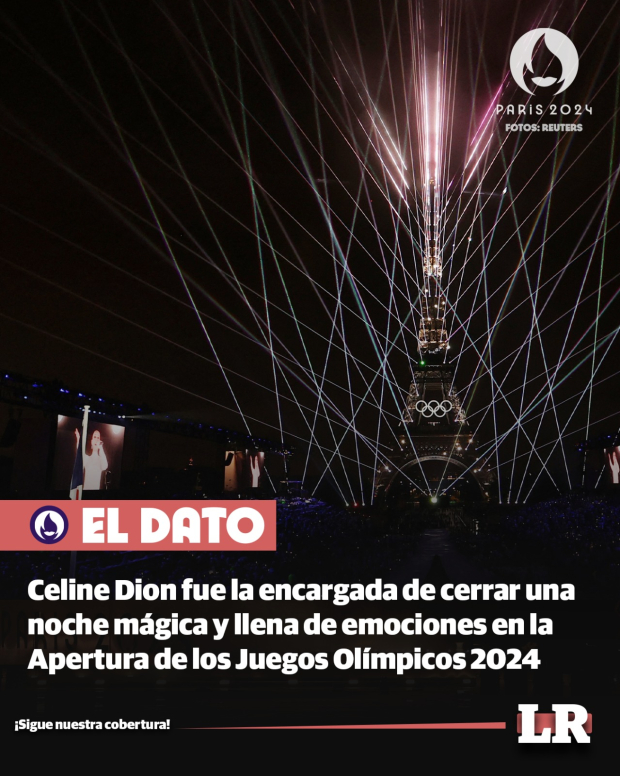 Céline Dion participó por segunda vez en la Ceremonia de Apertura de los Juegos Olímpicos