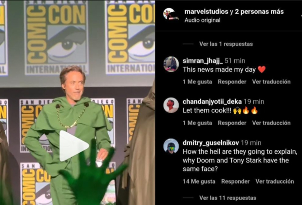 Fans se alegran del regreso de Robert Downey Jr. al Universo Cinematográfico de Marvel.