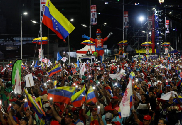 Cierre de campaña de Nicolás Maduro, en Venezuela.