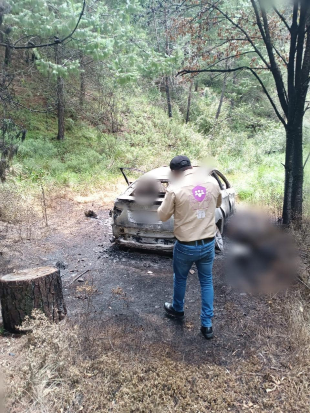 La Comisión de Búsqueda de Personas del Estado de Morelos informó que localizó restos humanos calcinados al interior de un vehículo en el municipio de Huitzilac.