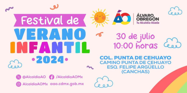 Lía Limón pone en marcha el Festival de Verano Infantil 2024 en Álvaro Obregón.