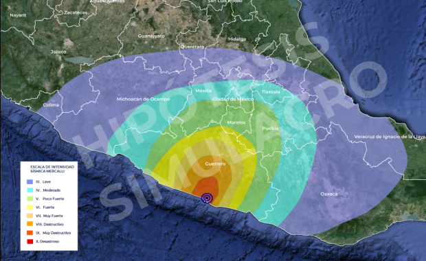 Hipótesis de sismo para el Simulacro Nacional 2024.