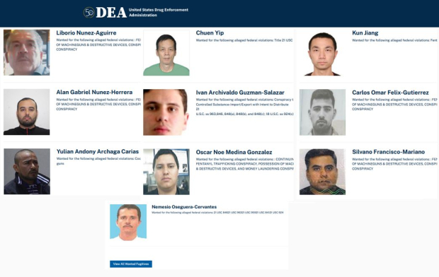 Estos son los más buscados por la DEA