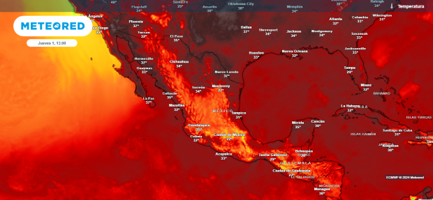 Así se ven las temperaturas en México