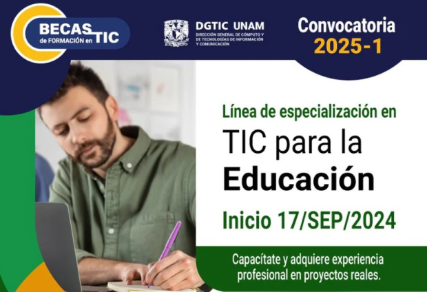 La Beca DGTIC UNAM  ofrece un apoyo económico de hasta 4 mil pesos.