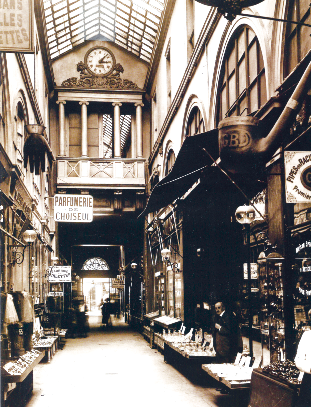 Passage Choiseul en una fotografía de 1916.