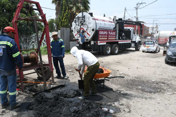 Trabajos de desazolve.