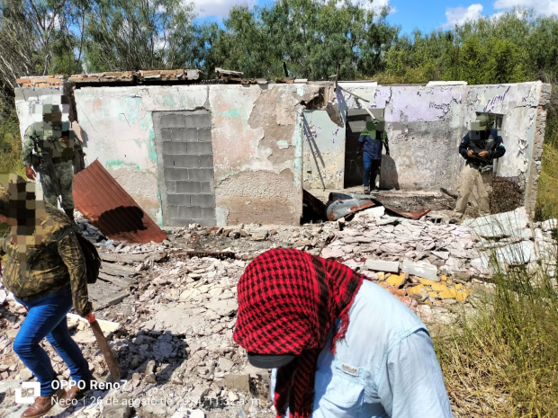 Uno de los predios localizados en Matamoros en días recientes por el colectivo Amor por los desaparecidos, donde fueron ubicados diversos restos humanos.