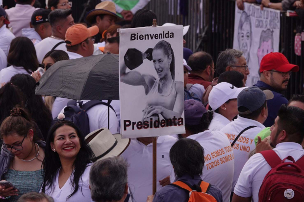 También hubo muestras de apoyo a Claudia Sheinbaum.