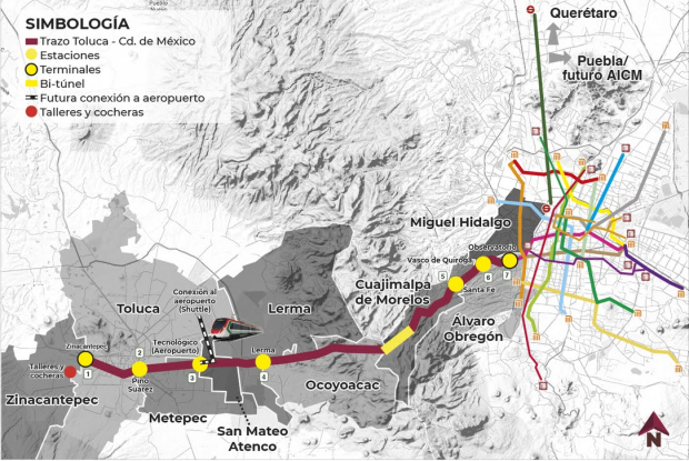 Esta es la ruta del Tren Interurbano México-Toluca