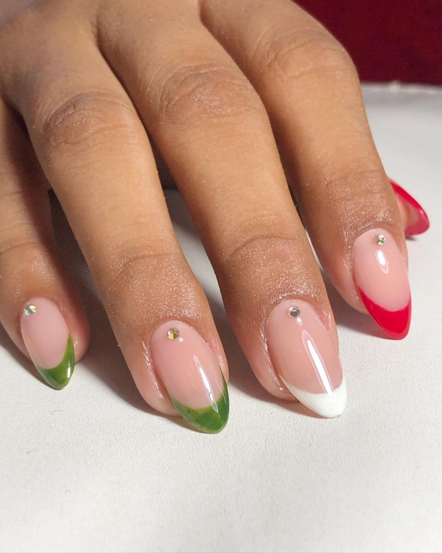 Uñas tricolor