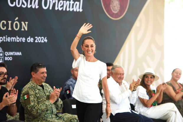 Claudia Sheinbaum, en un evento, el sábado.