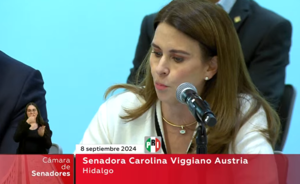 La senadora del PRI, Carolina Viggiano Austria.