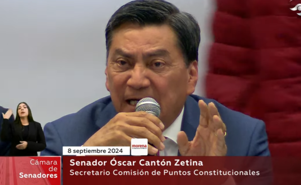 Óscar Cantón Zetina, senador de Morena.