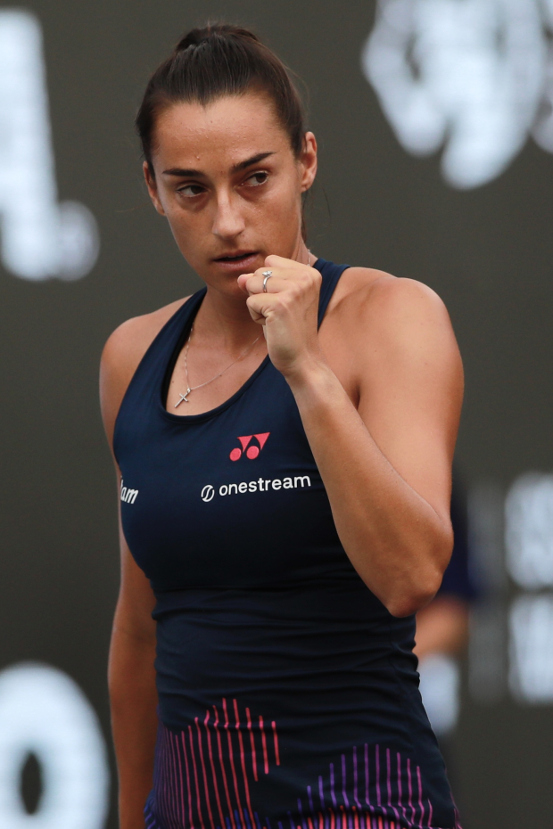 Caroline Garcia celebra en el Guadalajara Open AKRON 2024