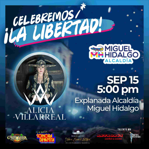 Ya se revelaron los nombres de los artistas que se presentarán el 15 de septiembre en la alcaldía Miguel Hidalgo