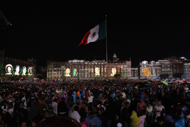 Así luce el Zócalo de la Ciudad de México horas antes del último Grito de AMLO.