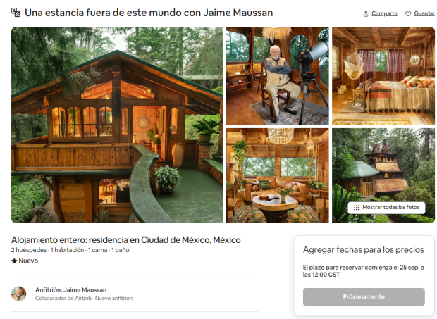 Casa de Jaime Maussan en Airbnb